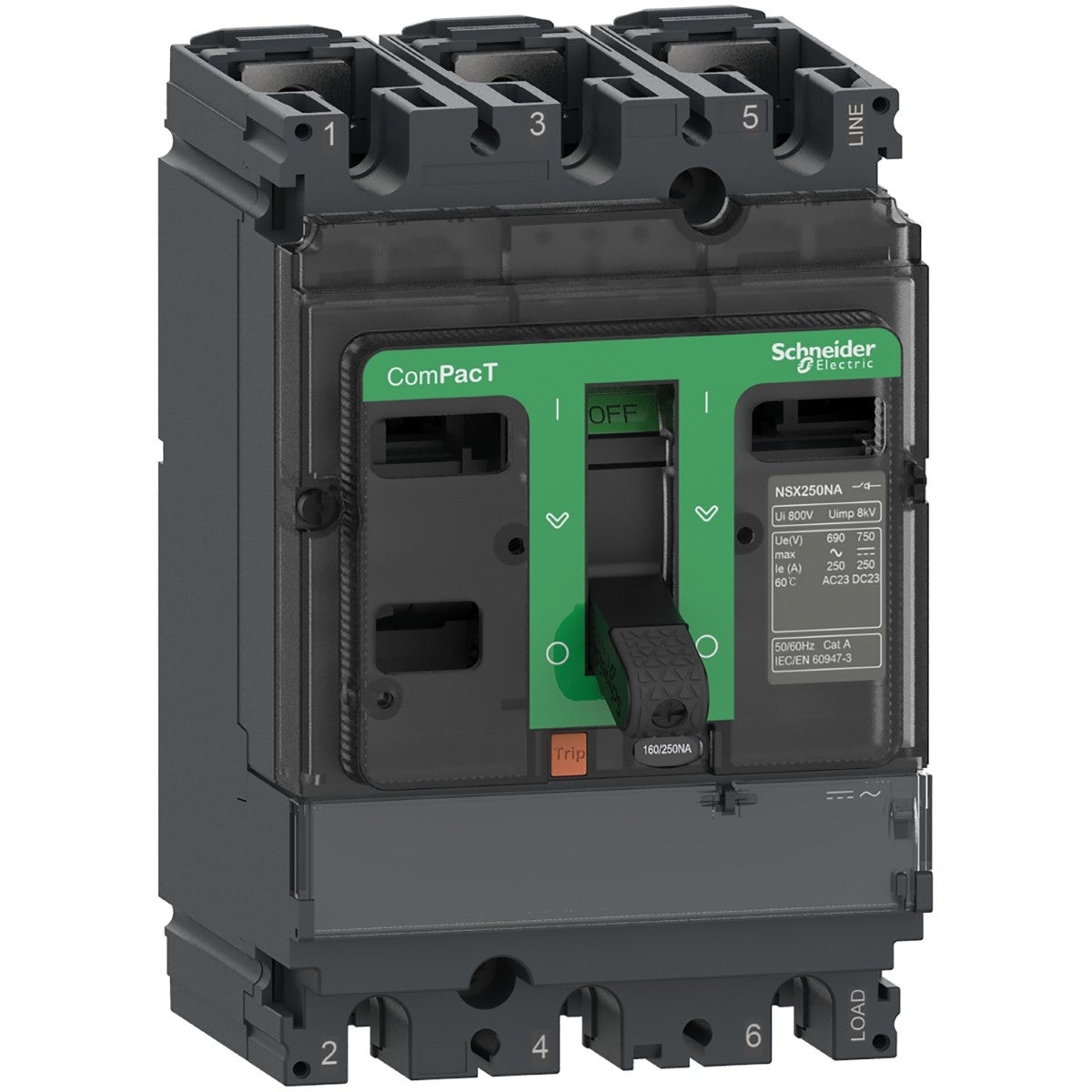 Switch Disconnector Compact Nsx160Na, 3 Poles, 160A, Ac22A, Ac23A