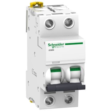 Miniature Circuit-Breaker, Acti9 Ic60N, 2P, 40 A, C Curve, 6000 A (Iec 60898-1), 10 Ka (Iec 60947-2)