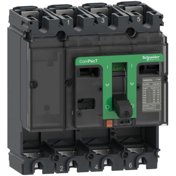 Circuit Breaker Basic Frame, Compact Nsx250B, 25 Ka At 415 Vac 50/60 Hz, 250 A, Without Trip Unit, 4 Poles