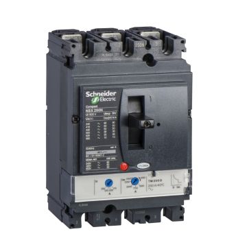 Circuit Breaker Compact Nsx250H, 70 Ka At 415 Vac, Tmd Trip Unit 160 A, 3 Poles 3D