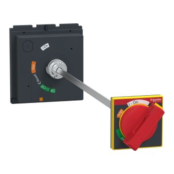 Extended Rotary Handle, Compact Nsx 400/630, Red Handle On Yellow Front, Shaft Length 209 To 600 Mm, Ip55