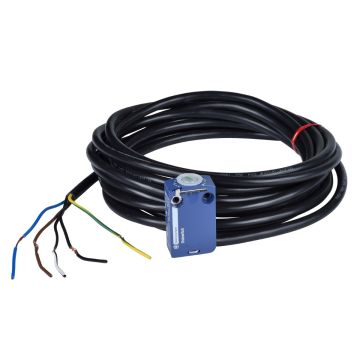 Limit Switch Body, Limit Switches Xc Standard, Zcmd, 1Nc+1 No, Silver, Snap Action, Connection, 5 M