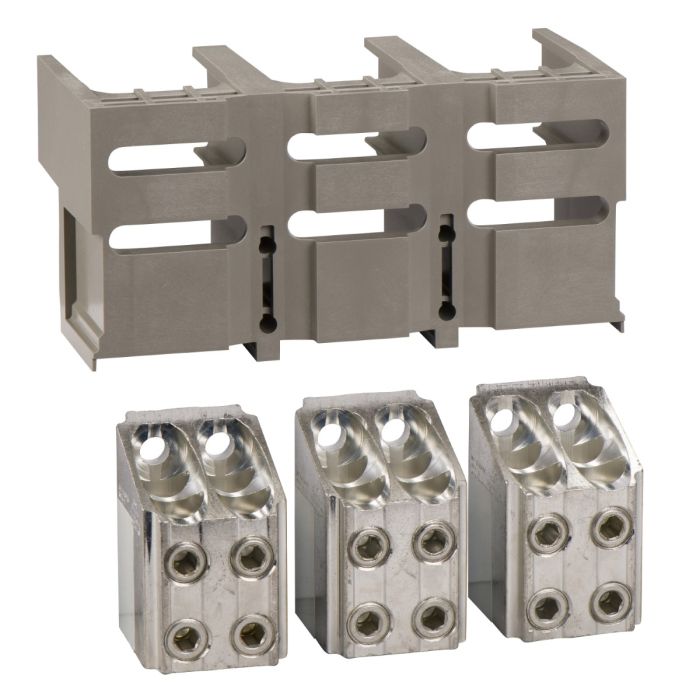 Set Of Bare Cable Connectors And Terminal Shield, Compact Ns630B To Ns1600, Fixed, Front Connected, 240 Mm², 3 Poles main product photo