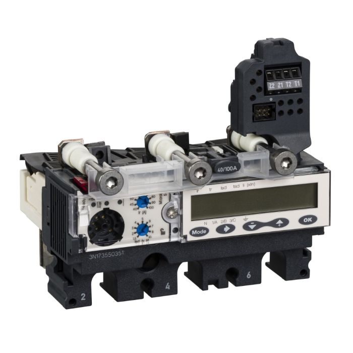 Trip Unit Micrologic 5.2 E For Compact Nsx 100/160/250 Circuit Breakers, Electronic, Rating 100A, 3 Poles 3D main product photo