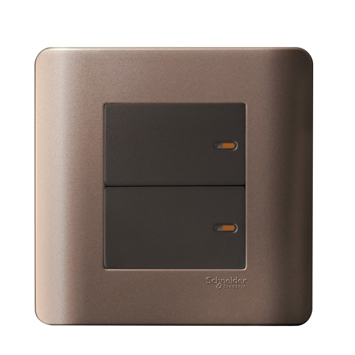 Zencelo-16Ax 2 Gang 2 Way Full-Flat Switch With Ondicat W/Blister-Silver Bronze