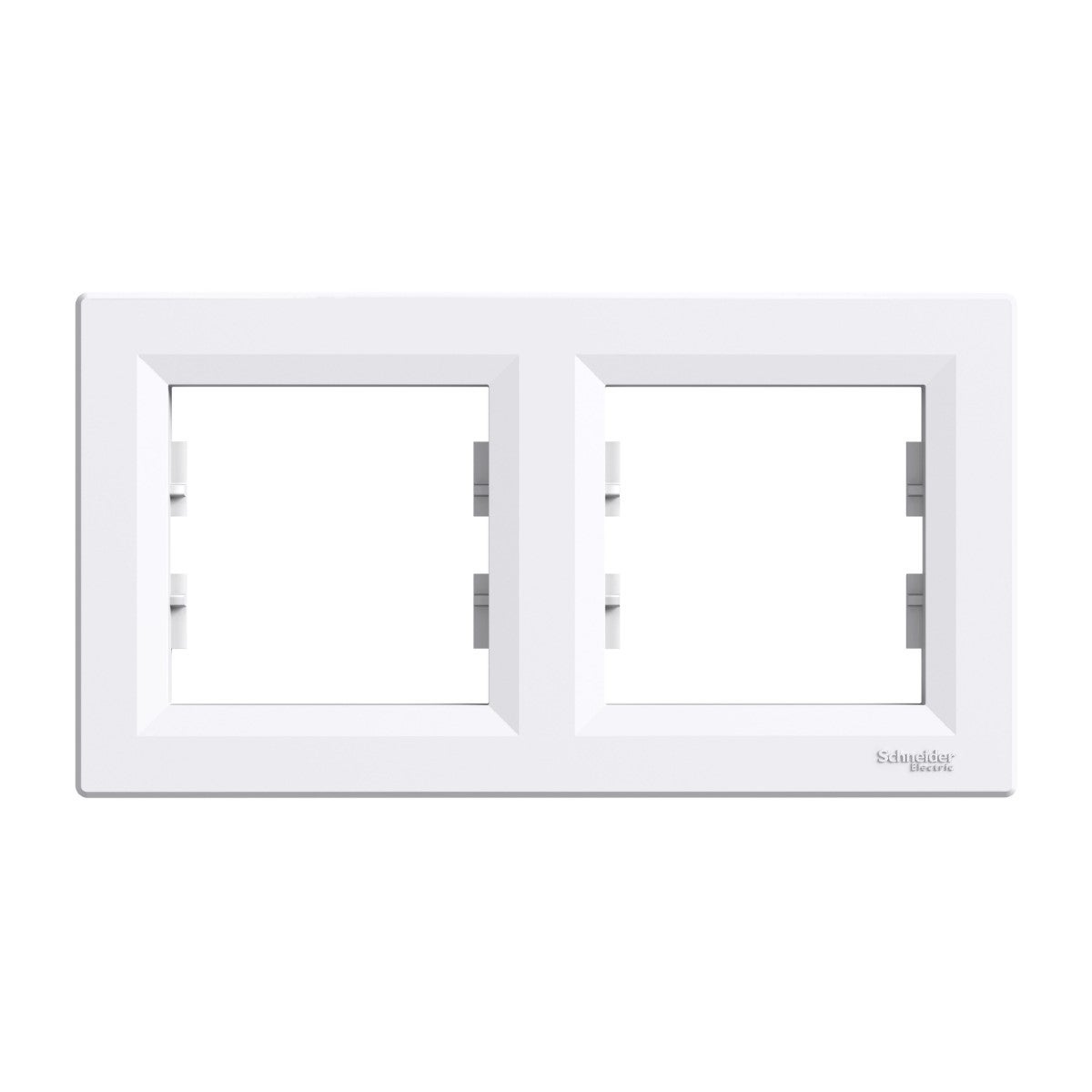 Asfora - Horizontal 2-Gang Frame - White