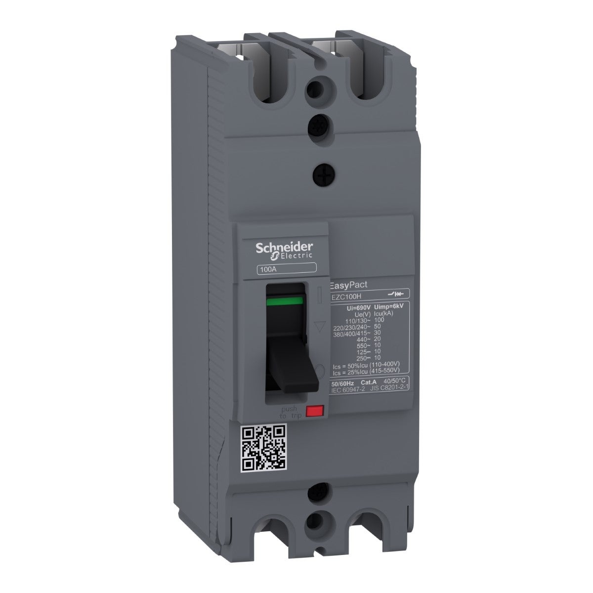 Circuit Breaker Easypact Ezc100H - Tmd - 100 A - 2 Poles 2D