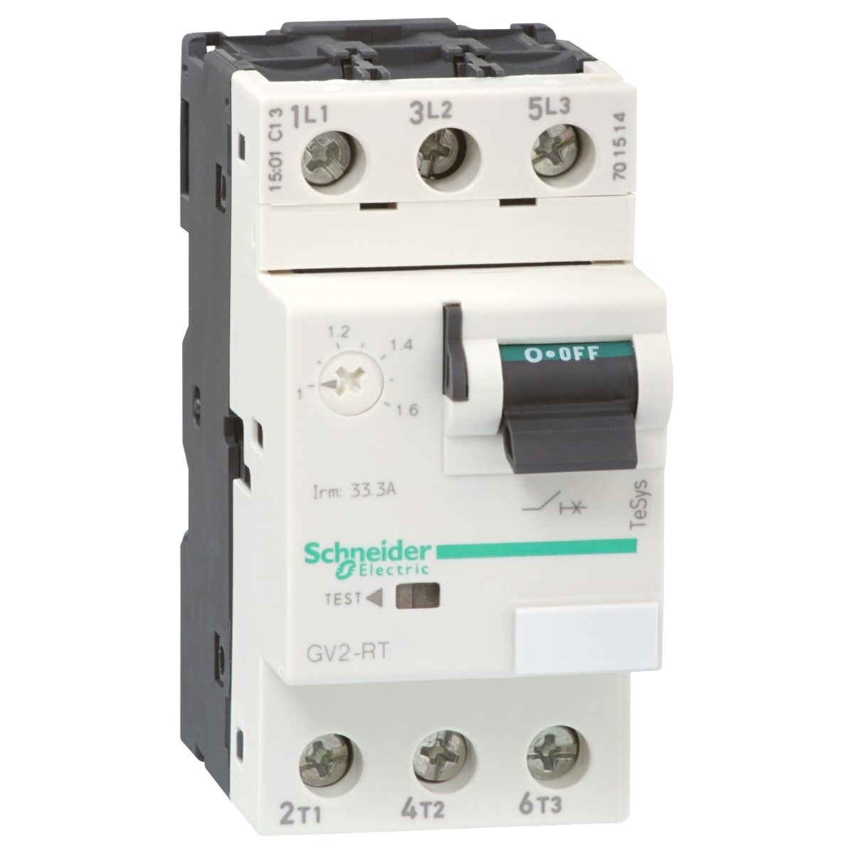 Motor Circuit Breaker, Tesys Gv2, 3P, 6-10 A, Thermal Magnetic, Screw Clamp Terminals