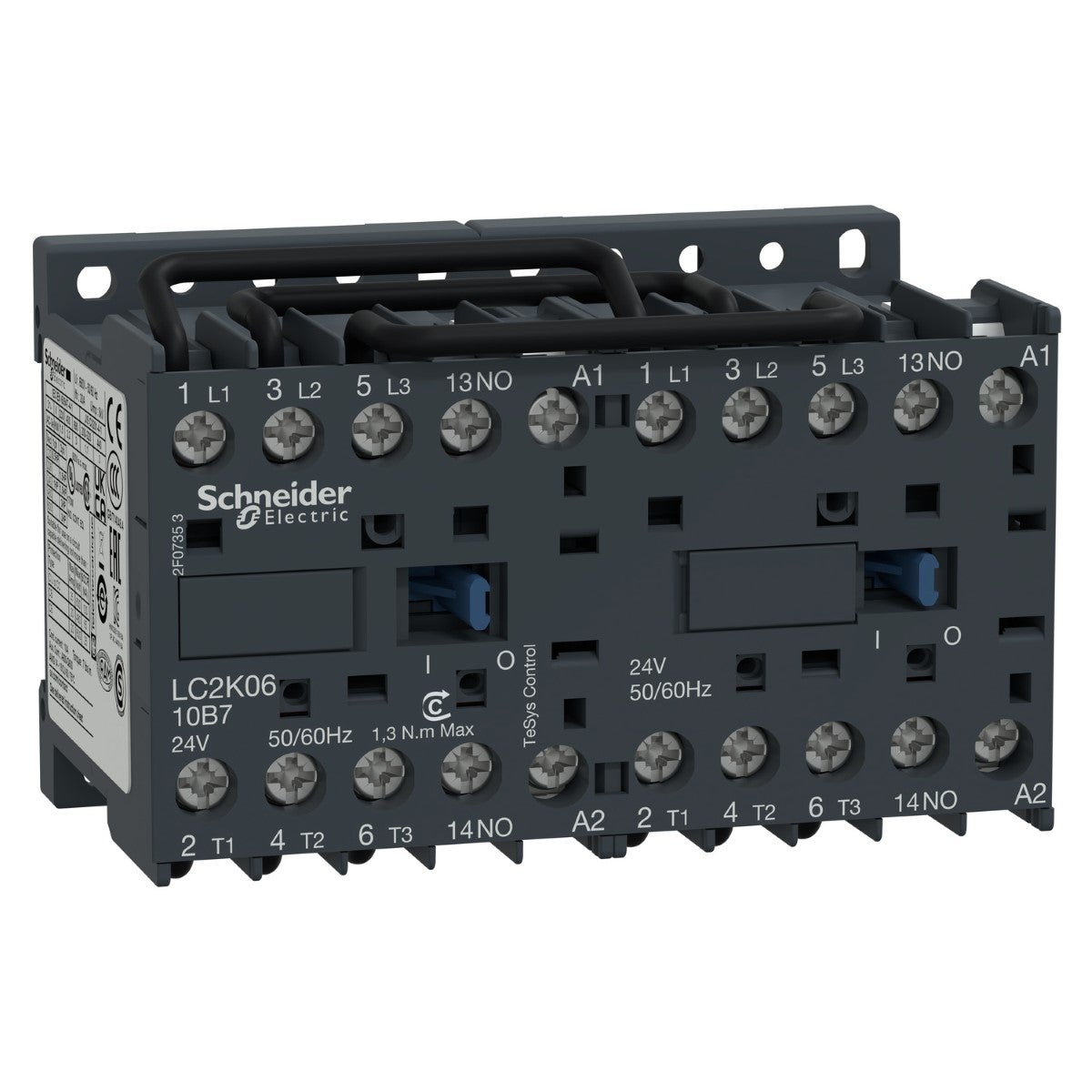 Tesys K Reversing Contactor - 3P - Ac-3 <= 440 V 6 A - 1 No - 110 V Ac Coil