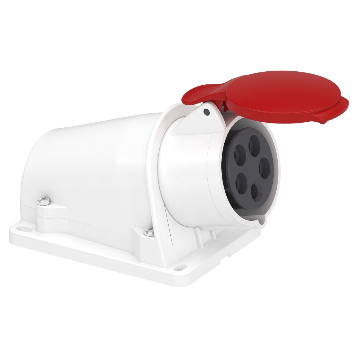 Pratika Socket - Screw - Angled - 16A - 3P + N + E - 380...415 V Ac - Wall