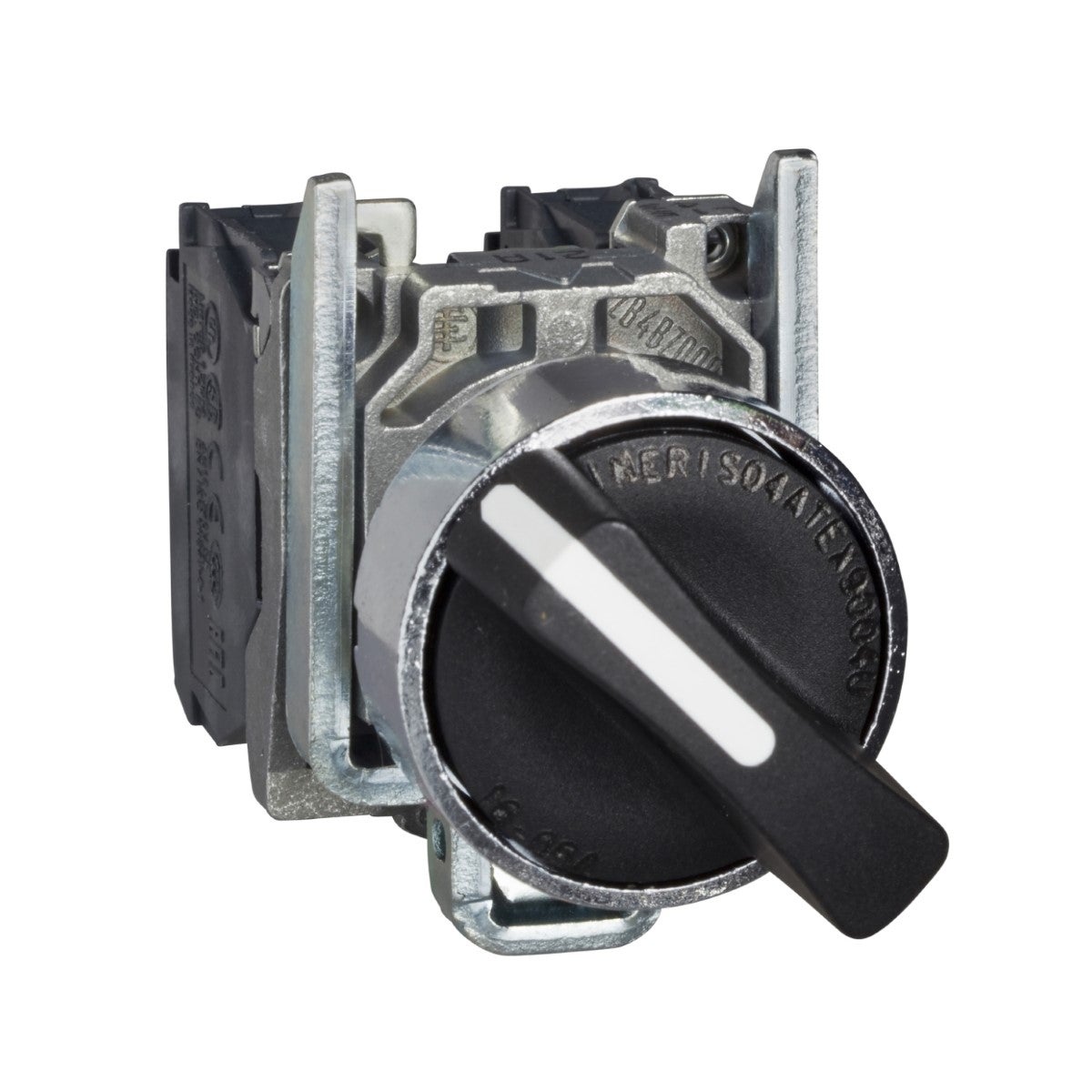 Harmony Xb4 - Atex D, Selector Switch, Metal, Black, Ø22, 2 Positions, Stay Put, 1 No+1 Nc, Atex