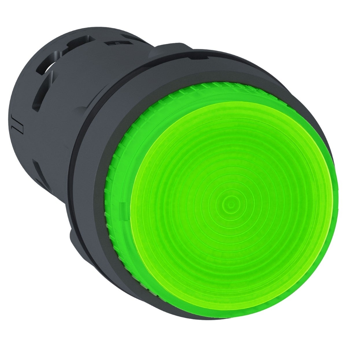 Harmony Xb7, Monolithic Illuminated Push Button, Plastic, Green, Ø22, Integral Led, Spring Return, 230…240 V Ac, 1 No